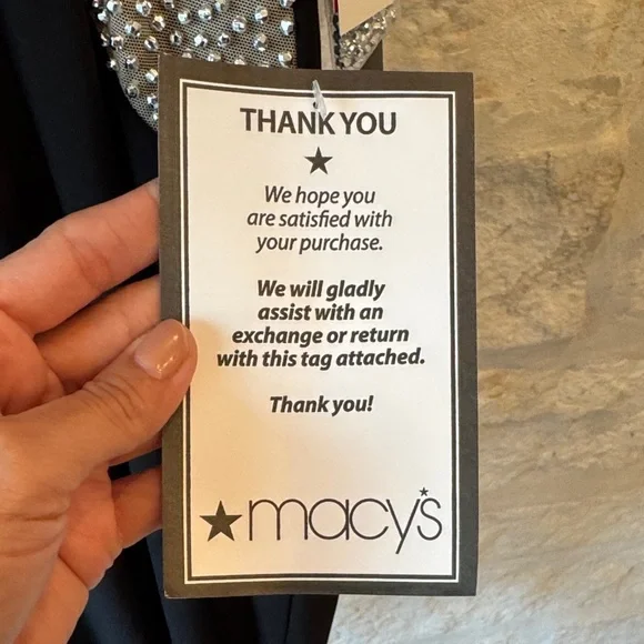 Xscape- Chic Black Dress with Silver Stud Accents - Picture 4 of 7